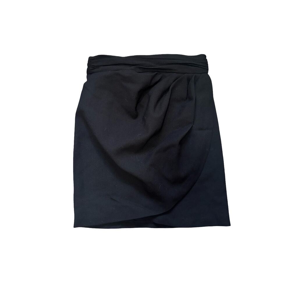 Zara Black Faux Wrap Mini Skirt Size XS